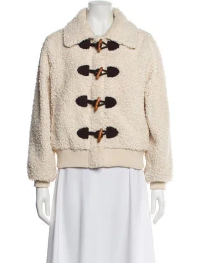 Pre-owned The Great Faux Fur Jacket In Neutral