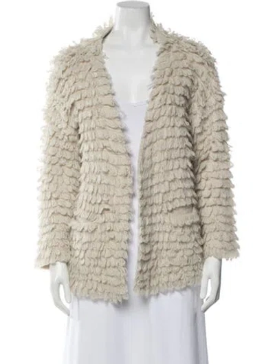 Pre-owned The Great Faux Fur Sweater In Neutrals