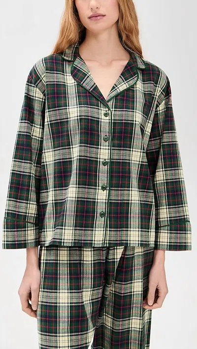The Great Flannel Pajama Top In Pine Lodge Plaid In Multi