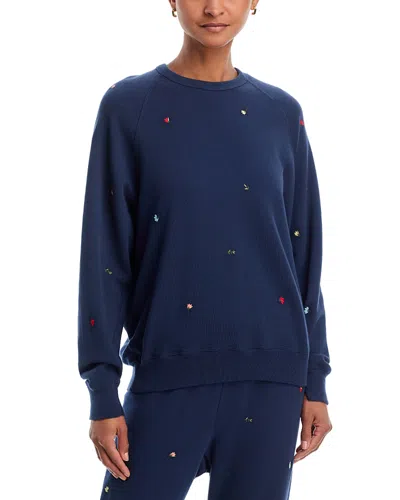 The Great Floral College Sweatshirt In Blue