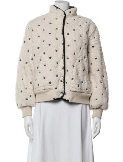 Pre-owned The Great Floral Print Bomber Jacket In Neutrals