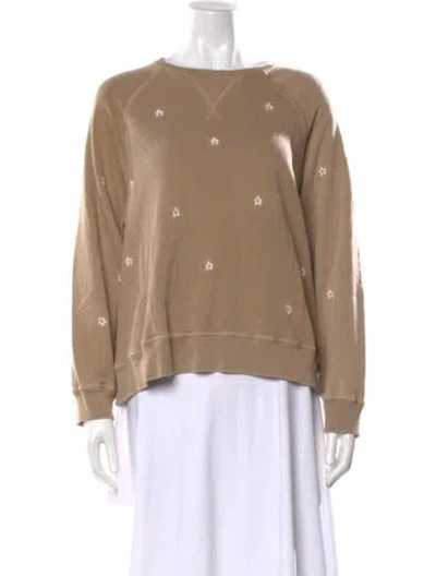 Pre-owned The Great Floral Print Crew Neck Sweatshirt In Neutral