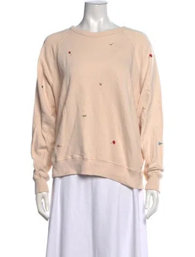 Pre-owned The Great Floral Print Crew Neck Sweatshirt In Neutrals
