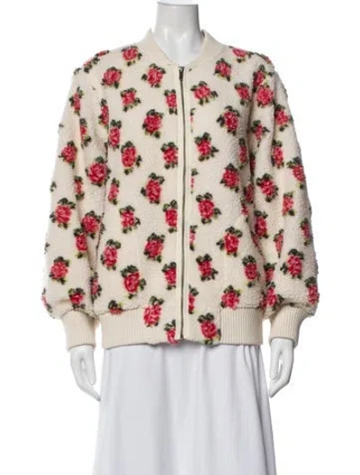 Pre-owned The Great Floral Print Evening Jacket In Neutral