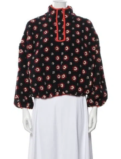 Pre-owned The Great Floral Print Jacket In Black