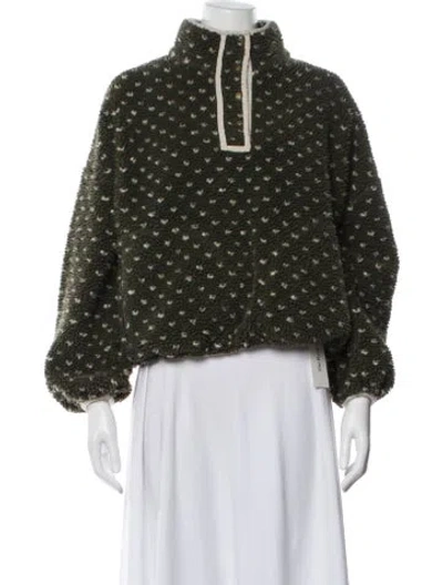 Pre-owned The Great Floral Print Jacket In Green