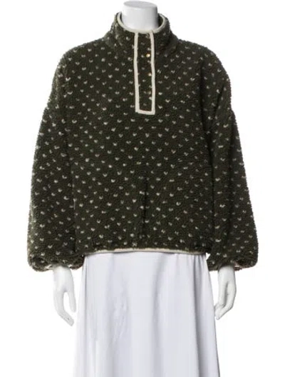 Pre-owned The Great Floral Print Jacket In Green