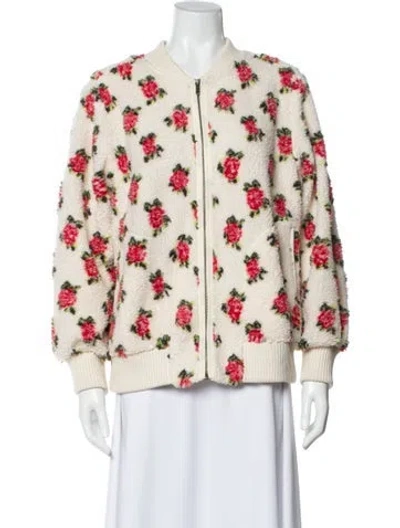 Pre-owned The Great Floral Print Jacket In Neutral