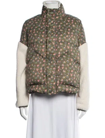 Pre-owned The Great Floral Print Jacket In Neutrals