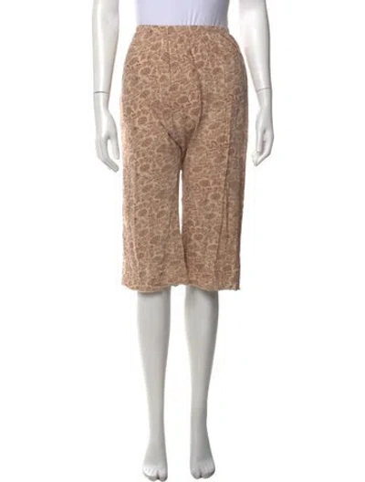 Pre-owned The Great Floral Print Knee-length Shorts In Neutral