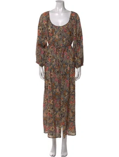 Pre-owned The Great Floral Print Long Dress