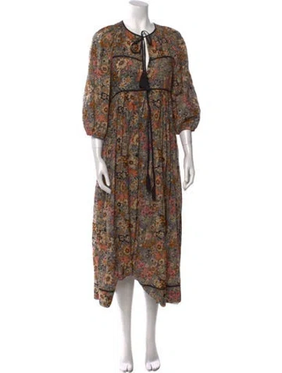 Pre-owned The Great Floral Print Long Dress
