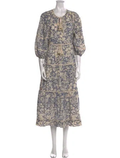 Pre-owned The Great Floral Print Long Dress