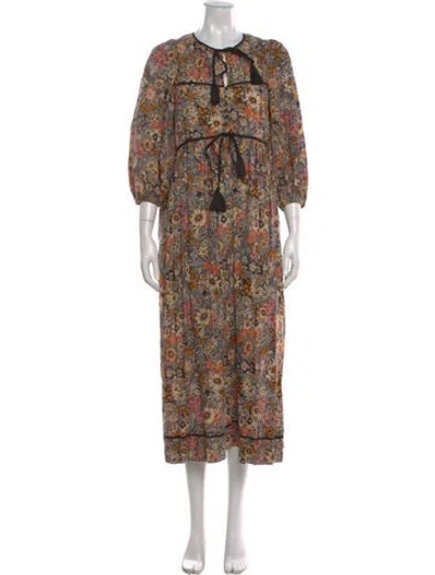 Pre-owned The Great Floral Print Long Dress