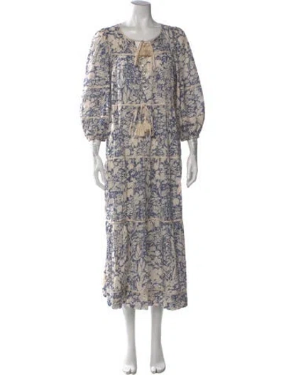 Pre-owned The Great Floral Print Long Dress