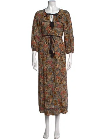 Pre-owned The Great Floral Print Long Dress
