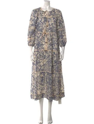 Pre-owned The Great Floral Print Long Dress