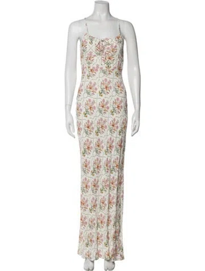 Pre-owned The Great Floral Print Long Dress In Multi