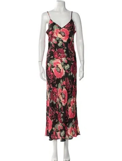 Pre-owned The Great Floral Print Long Dress In Multi