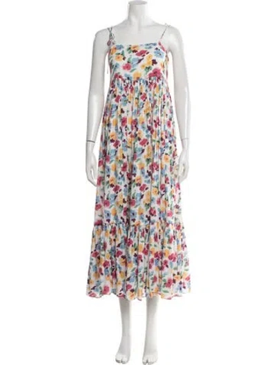 Pre-owned The Great Floral Print Long Dress In Multi