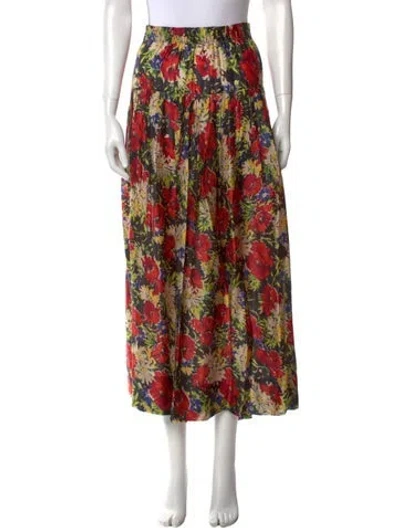 Pre-owned The Great Floral Print Long Skirt In Multi