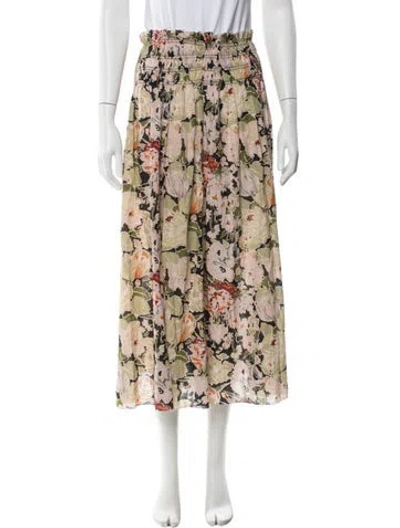 Pre-owned The Great Floral Print Long Skirt In Multi