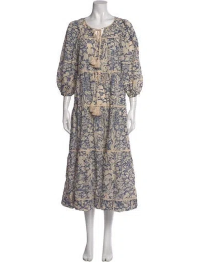 Pre-owned The Great Floral Print Midi Length Dress