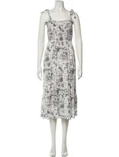 Pre-owned The Great Floral Print Midi Length Dress In Multi