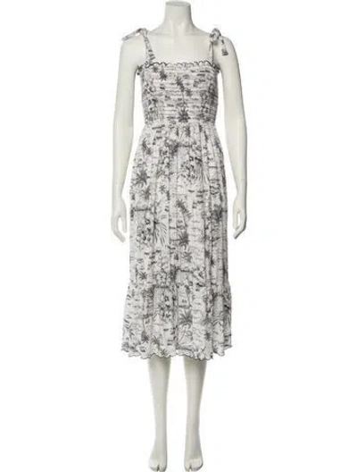Pre-owned The Great Floral Print Midi Length Dress In Multi