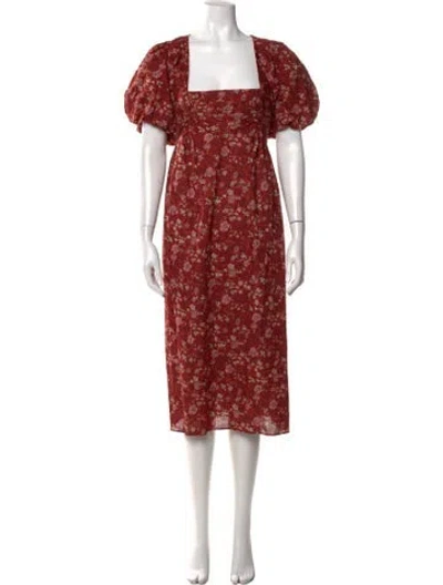 Pre-owned The Great Floral Print Midi Length Dress In Multi