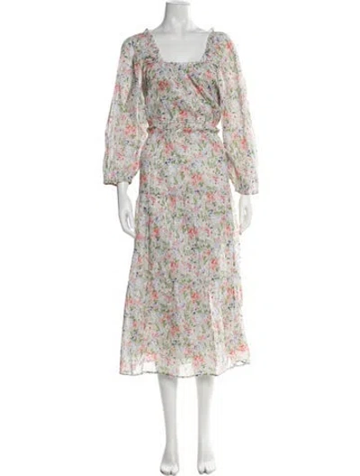 Pre-owned The Great Floral Print Midi Length Dress W/ Tags In Multi