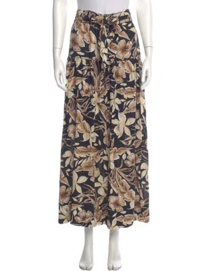 Pre-owned The Great Floral Print Midi Length Skirt