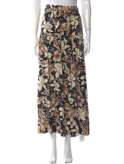 Pre-owned The Great Floral Print Midi Length Skirt