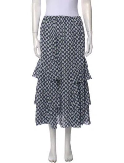 Pre-owned The Great Floral Print Midi Length Skirt In Multi