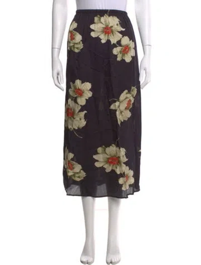 Pre-owned The Great Floral Print Midi Length Skirt In Multi