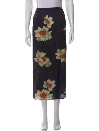 Pre-owned The Great Floral Print Midi Length Skirt In Multi