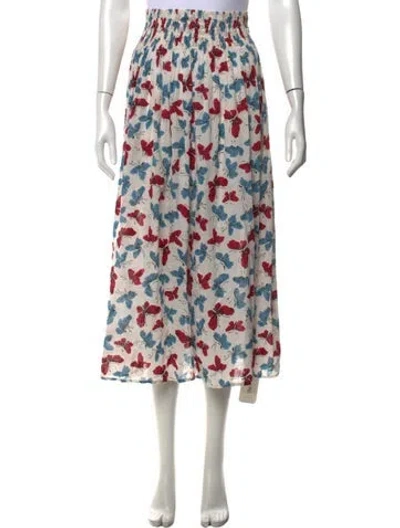 Pre-owned The Great Floral Print Midi Length Skirt In Multicolor