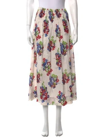 Pre-owned The Great Floral Print Midi Length Skirt In Multicolor