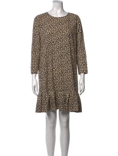 Pre-owned The Great Floral Print Mini Dress In Black/neutrals