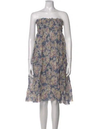 Pre-owned The Great Floral Print Mini Dress In Multi