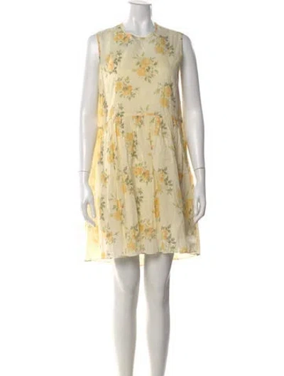 Pre-owned The Great Floral Print Mini Dress In Multi