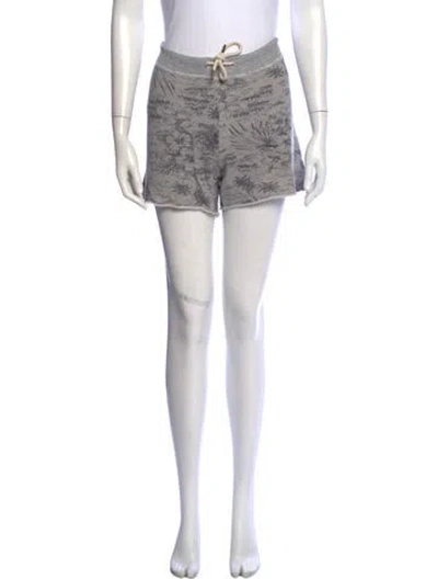 Pre-owned The Great Floral Print Mini Shorts In Blue