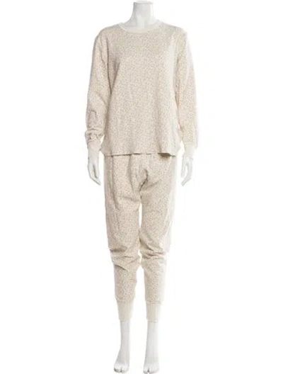 Pre-owned The Great Floral Print Pajamas In Neutral