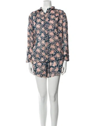 Pre-owned The Great Floral Print Pant Set In Multi