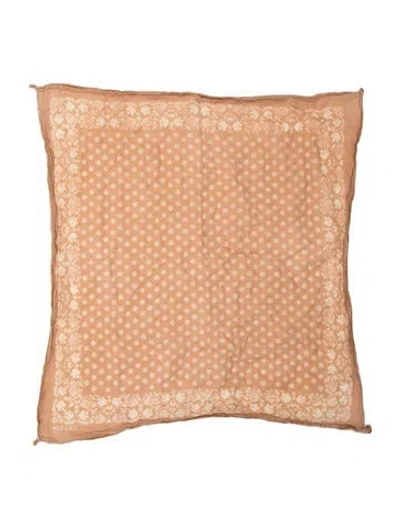 Pre-owned The Great Floral Print Scarf In Neutral
