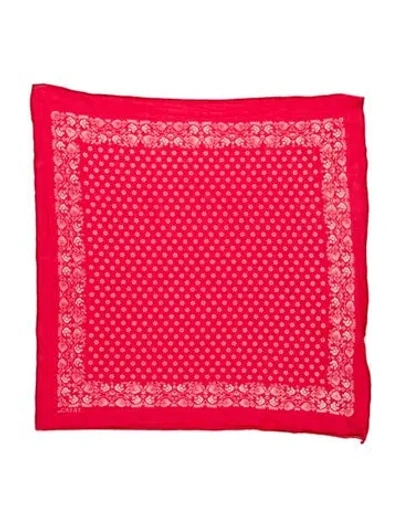 Pre-owned The Great Floral Print Scarf In Red