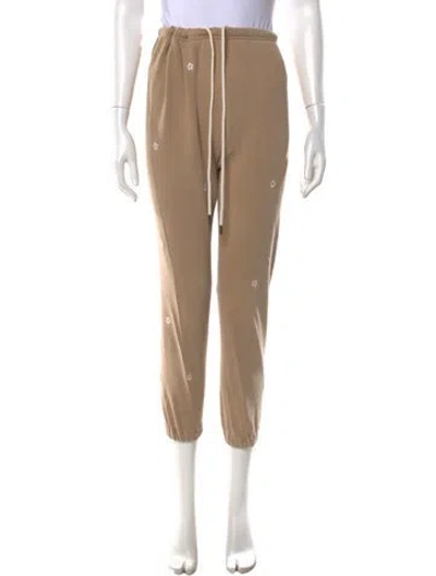 Pre-owned The Great Floral Print Straight Leg Pants In Neutral