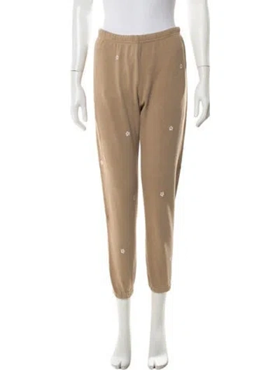 Pre-owned The Great Floral Print Straight Leg Pants W/ Tags In Neutral