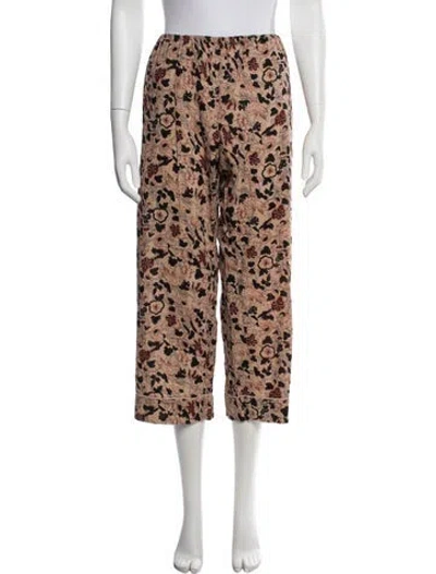 Pre-owned The Great Floral Print Sweatpants In Brown