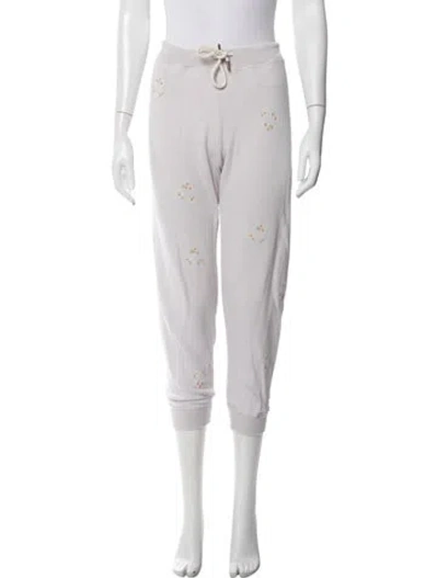 Pre-owned The Great Floral Print Sweatpants In Gray